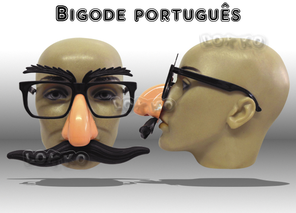 Óculos de festa bigode português